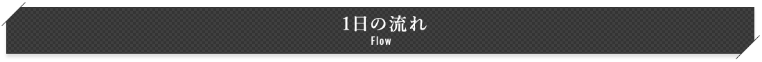 1日の流れ Flow